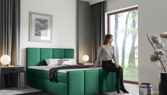 Lit sommier lit lit en sommier lit Meubles Conception de chambre double Hôtel Moderne nouveau
