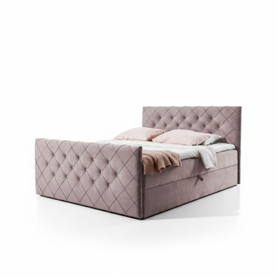 Lit à ressorts Chesterfield Boîte de base de lit à double chambre à coucher au design d'hôtel nouveau