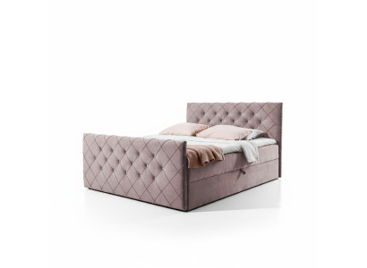 Lit à ressorts Chesterfield Boîte de base de lit à double chambre à coucher au design d'hôtel nouveau