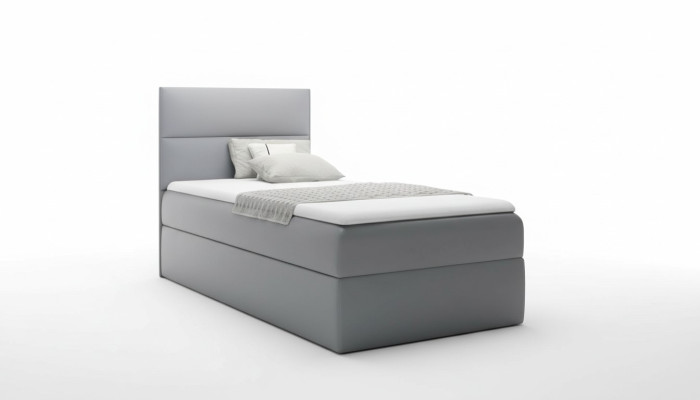Lit pour jeunes de 90 cm. Design de chambre d'hôtel moderne. Lit cadre de lit sommier à ressorts.