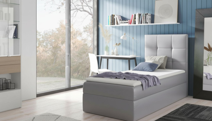 Lit de jeunesse Chambre Design Hôtel Moderne Lit sommier à ressorts de 90 cm