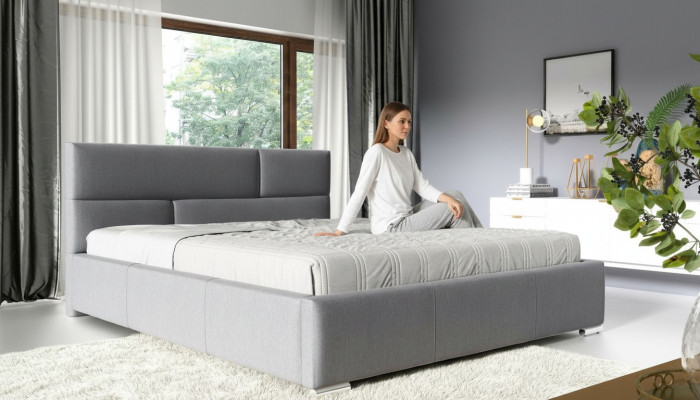 Lit Cadre de lit Chambre Design Double Hôtel Moderne Tissu nouveau 180x200 Meubles