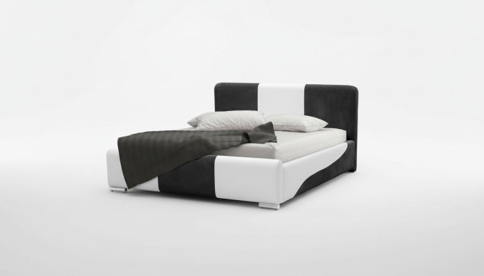Lit Cadre de lit Conception de chambre Doubles Moderne Tissu Hôtel 160x200 Lits neuf