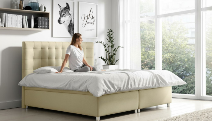 base de lit Lit rembourré Lit sommier Lit Boxspring Design Double Hôtel Moderne Lit 160x200 nouveau