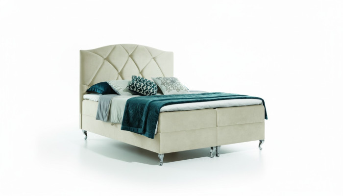 Chesterfield boxspring lit Meubles Lits king size en velours hôtel nouvelle Chambre