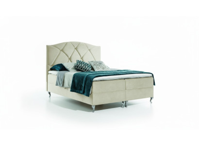 Chesterfield boxspring lit Meubles Lits king size en velours hôtel nouvelle Chambre