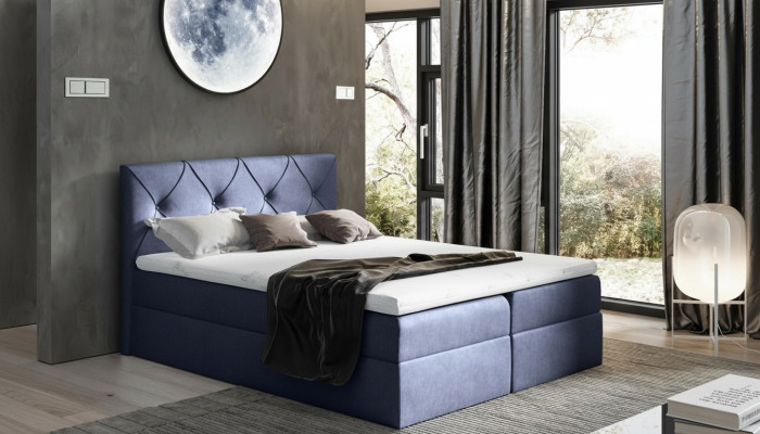 Lit moderne Chambre à coucher Lits 200x200 Lit sommier tapissier Design textile Double