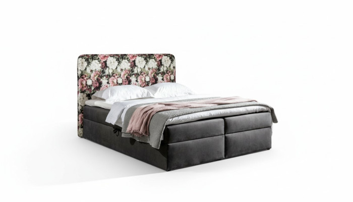 Lits Lit Box Printemps Conception Textile Double Moderne Chambre d'hôtel Fleurs