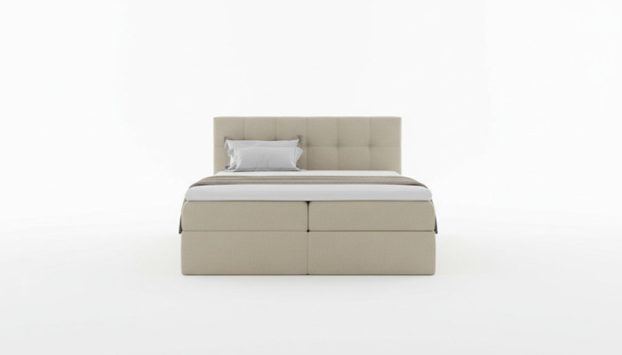 Lit Box Spring en tissu Design textile Chambre d'hôtel Double Lit moderne Lits