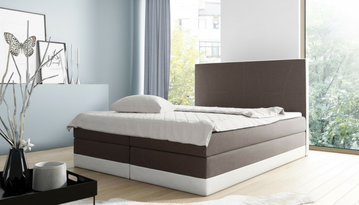 Lit double Hôtel moderne chambre à coucher lits 160x200 Lit design lit à ressorts box nouveau
