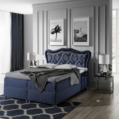 Classique lits Boxspring Baroque Meubles de chambre de luxe Ameublement