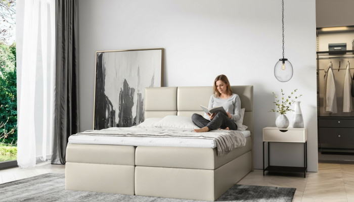 Lit double moderne pour hôtel design sommier tapissé 160x200 lit boîte lit meubles
