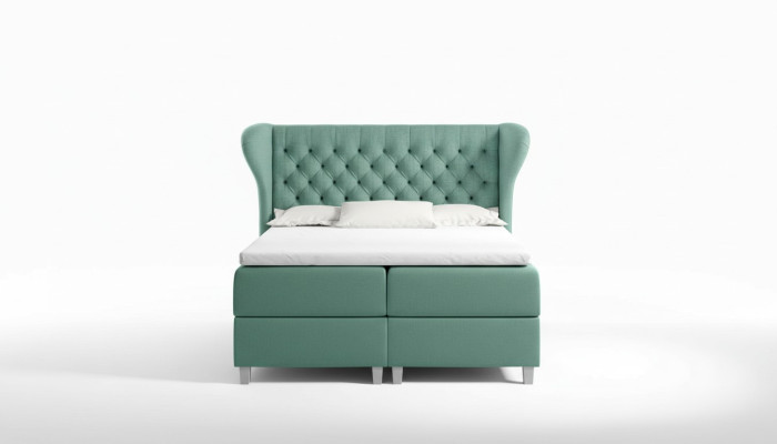 Lit Chesterfield boxspring Mobilier Lits king size en velours hôtel Nouvelle chambre
