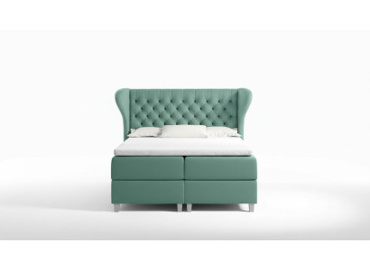 Lit Chesterfield boxspring Mobilier Lits king size en velours hôtel Nouvelle chambre