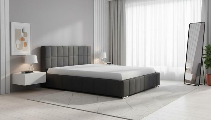 Conception de cadre de lit double Hôtel Chambre à coucher moderne Lits Lit Lit rembourré nouveau