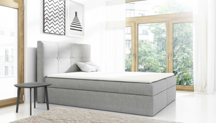Boîte de lit à ressorts design double lit d'hôtel moderne lit lits de chambre à coucher 160cm