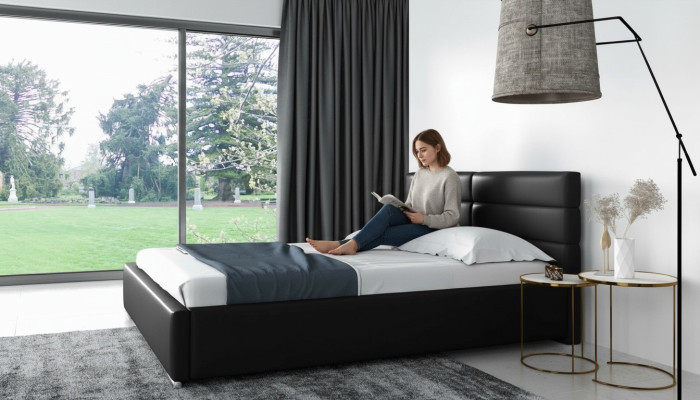 Cadre de lit design en bois Double lit Hôtel Moderne Chambres à coucher Lits Lit rembourré
