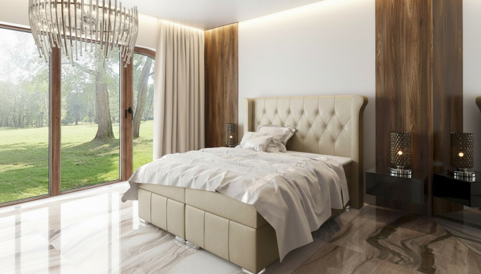 Lit Chesterfield + sommier Boxspring Lits Chambre d'hôtel Toutes Dimensions!