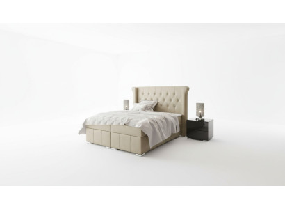 Lit Chesterfield + sommier Boxspring Lits Chambre d'hôtel Toutes Dimensions!