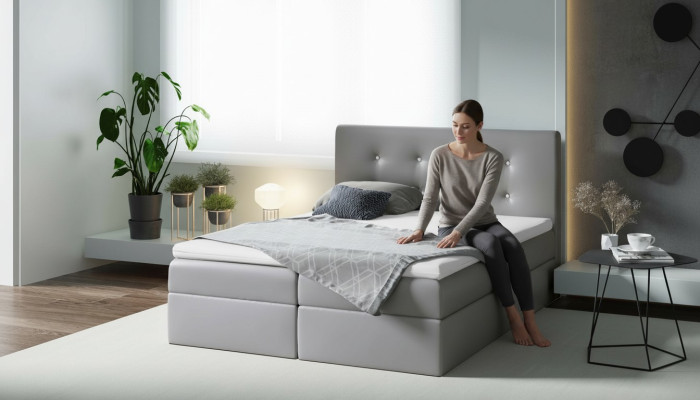 Lit boxspring double Mobilier d'hôtel Lits Chambre Meubles grands 200x200
