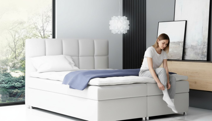 Lit boxspring double hôtel meubles lits aménagement grand 200x200 chambre à coucher