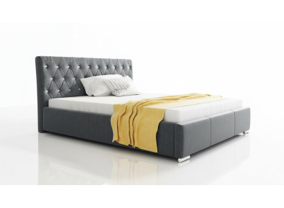 Cadre de lit Lit Lit double Lit double Cadre de lit Lit rembourré Lits 200x200 Gris