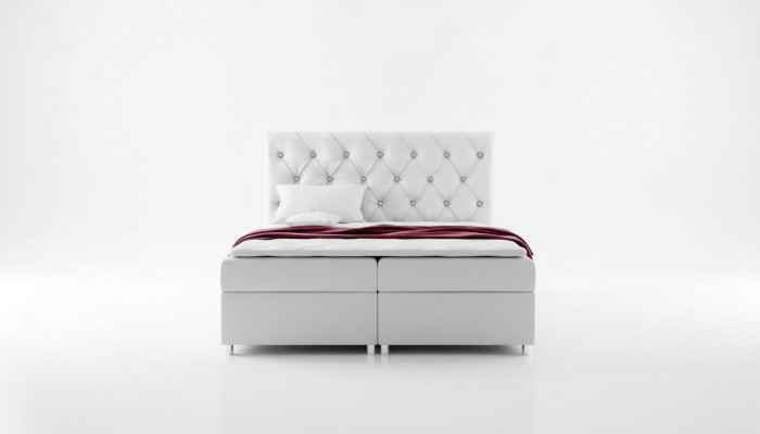 Lit Chesterfield Lit Box Spring Moderne Lit Double Lit Lit rembourré Lits 200x200 neufs