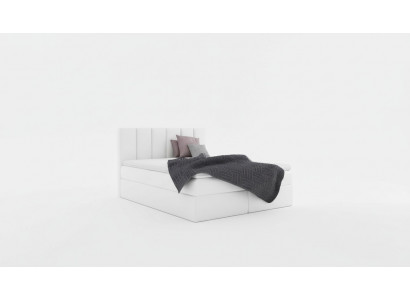 Boîte de lit Lit double Lit avec sommier Lit matrimonial Lits Lit rembourré Blanc nouveau