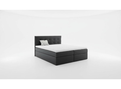 Lit de mariage Lits Lit rembourré Lit sommier Lit double Lit avec sommier Noir