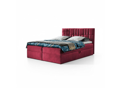 Lit double Lit sommier box Lit avec sommier Lit double Lits Lit rembourré Nouveau lit rouge