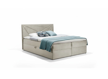 Lit double Lit avec sommier Lit à ressorts Lit de mariage Lits Lit rembourré 180cm