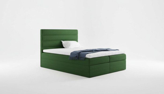 Lit avec sommier Lit de mariage Lits Vert Lit rembourré Lit à ressorts Lit double neuf