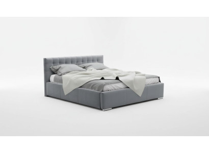 Cadre de lit Lit double Lit moderne Lit de mariage Lits Lit rembourré Gris Chambre 160 cm