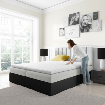 Lit sommier tapissier Lit double Lit avec sommier Lit conjugal Lits 180cm Lit rembourré