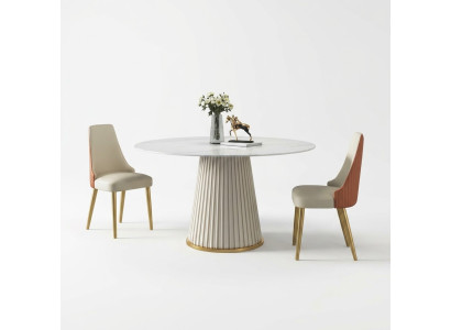 Tables de luxe Table ronde Mobilier design en acier inoxydable Salle à manger tables à manger nouvelles