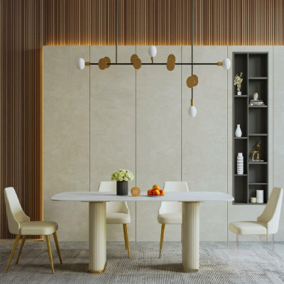 Table de salle à manger de luxe en métal Table de salle à manger Mega Design Tables Mobilier de salle à manger en métal Table à manger