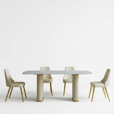 Table de salle à manger de luxe en métal Table de salle à manger Mega Design Tables Mobilier de salle à manger en métal Table à manger