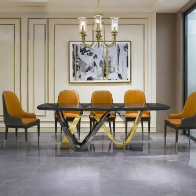 Salle à manger colonne tables Mobilier italien Restaurant Table à manger Table de luxe Nouveau