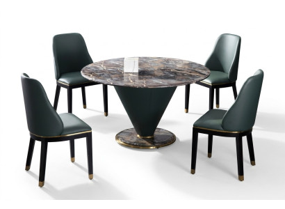 Rondes Tables de colonne Design Table Mobilier en pierre Salle à manger Tables à manger rondes Modernes
