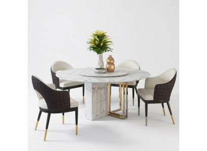 Table ronde de luxe Conception de tables rondes Mobilier en pierre Salle à manger Tables à manger Modernes Nouvelles