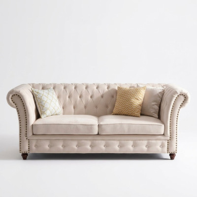 Canapé Chesterfield ensemble 321 Canapé paysager vivant Design Canapé Canapés Canapé en cuir