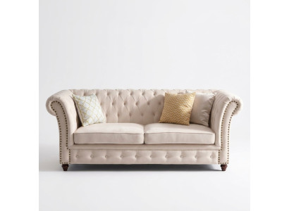 Canapé Chesterfield ensemble 321 Canapé paysager vivant Design Canapé Canapés Canapé en cuir