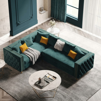 Canapé d'angle en forme de L canapé d'angle canapé canapés tissu meubles chesterfield