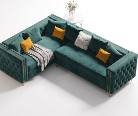 Canapé d'angle en forme de L canapé d'angle canapé canapés tissu meubles chesterfield