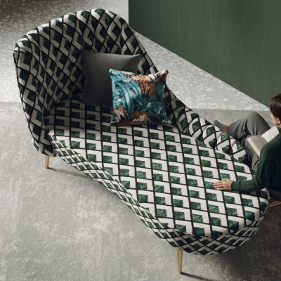 Textile Chaise Lounge Lounger Upholstery Recliners Sofa Chaise Lounge Relax Club Furniture = Tissu Chaise longue Fauteuil Relance Tapisserie Canapé Chaise longue Relax Club Meubles