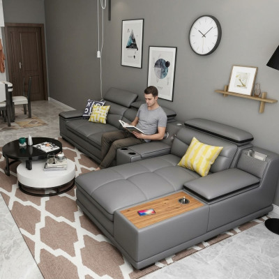 Canapé d'angle moderne en forme de L Canapé d'angle rembourré Canapé d'assise Canapé Sofas Paysage de vie Nouveau sofa