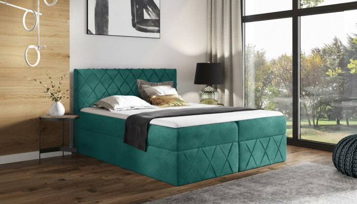 Lit rembourré de designer de luxe nouveau lit de designer lits de lit nouveau 160x200cm sommier à ressorts ensachés nouveau