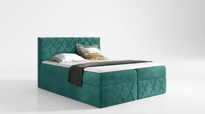 Lit rembourré de designer de luxe nouveau lit de designer lits de lit nouveau 160x200cm sommier à ressorts ensachés nouveau