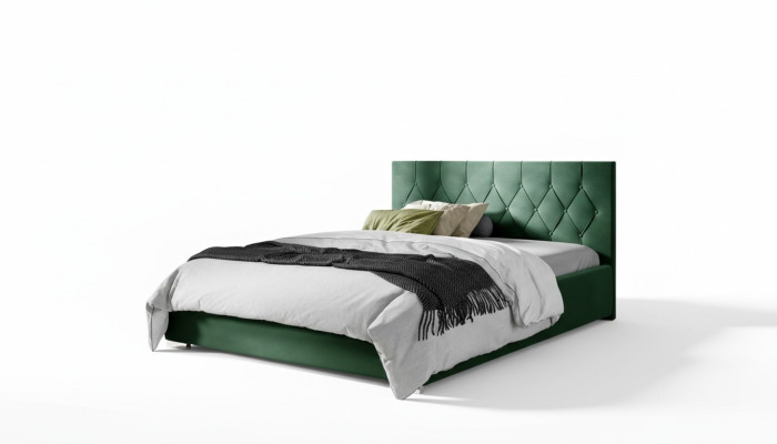 Cadre de lit Design en tissu textile Double Moderne Lit d'hôtel Chambres Lits neufs