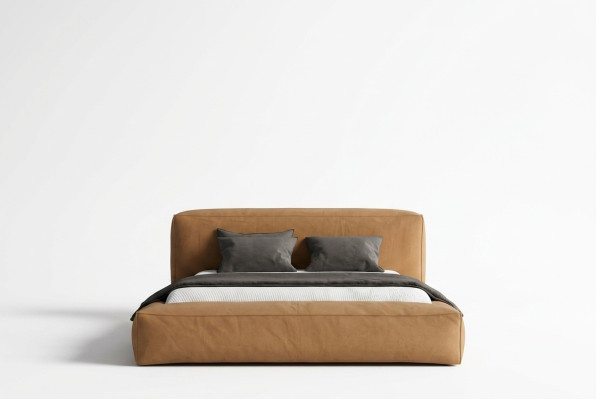 Conception Lit Double Moderne Textile de Luxe pour Hôtel Chambre à Coucher Lit Cadre